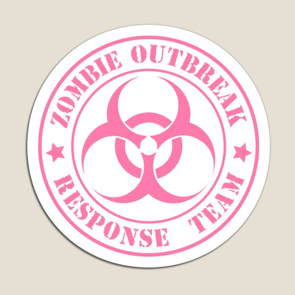 Item preview, Zombie Outbreak Response Team Sticker - Pink designed and sold by jwlcc.