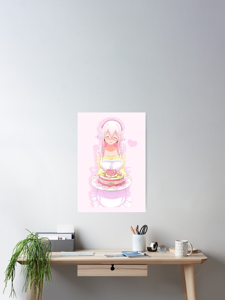 Super Sonico 3D Lenticular Poster Valentine deals Day Cake RARE