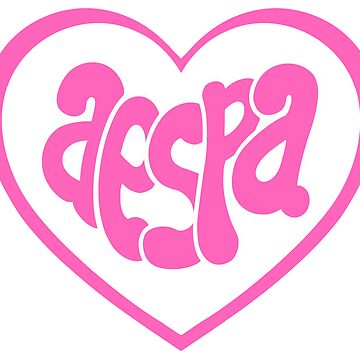 aespa cute heart logo Sticker for Sale by PrincessLiviaK