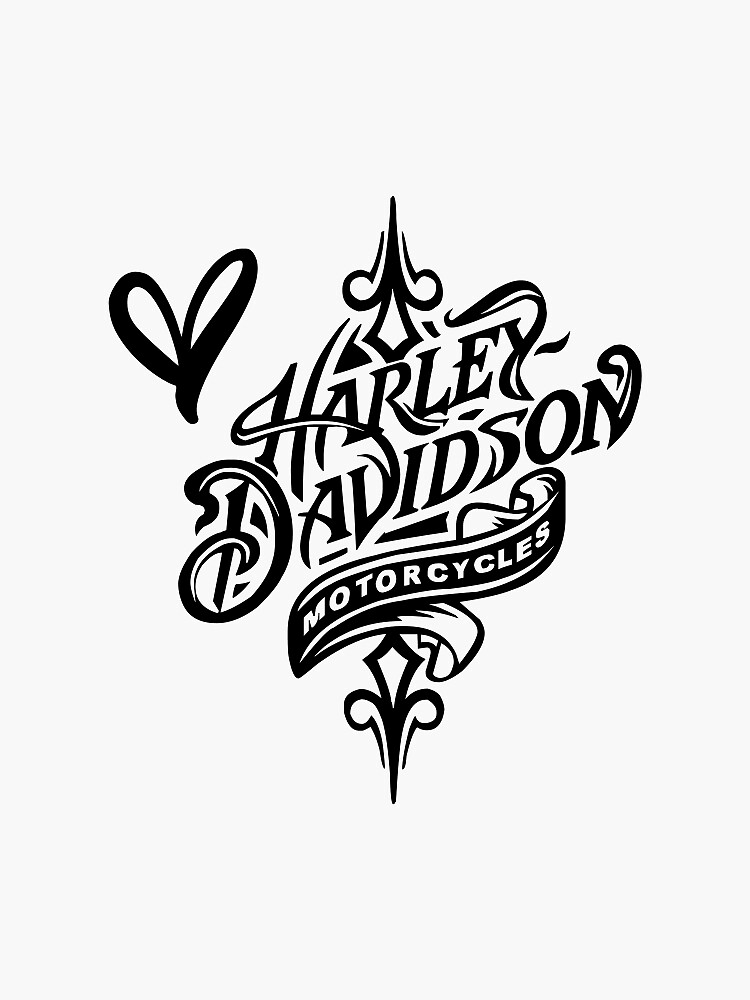 Sticker for Sale avec l'œuvre « Motos Harley Davidson » de l'artiste  lexlindsay