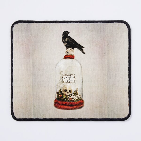 Artikelvorschau, Dark Academia Aesthetic Watercolor Momento Mori Gothic Cloche Raven Weinender Engel Rabenpilz entworfen und verkauft von Monica Laipple.