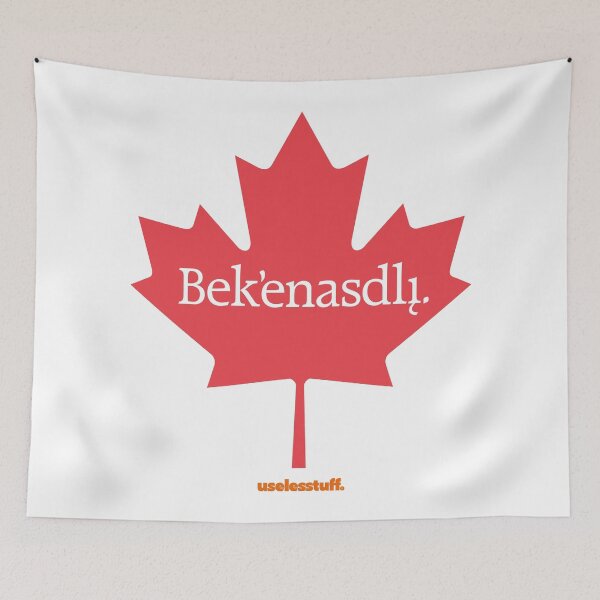 Item preview, 16219-03-CRM – Sorry Maple Leaf – Dëne Sųłıné (Red) designed and sold by Uselesstuff.