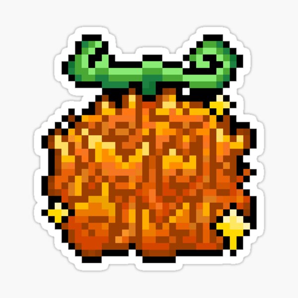 One Piece Ace Devil Fruit Pixel Art (Mera Mera) Sticker for Sale by  SnailKisses