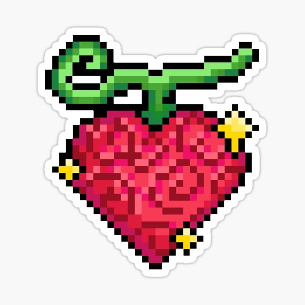 One Piece Luffy Devil Fruit Pixel Art (Gomu Gomu) | Sticker