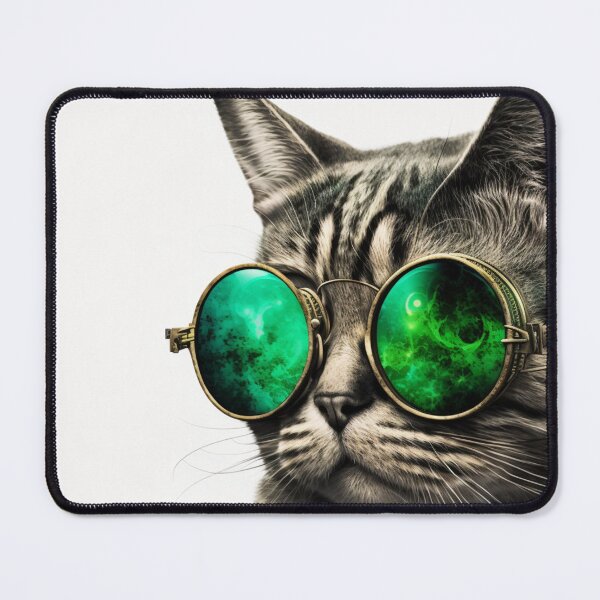 Item preview, Cool Cat: Green and Stylish designed and sold by AInspiredCO.