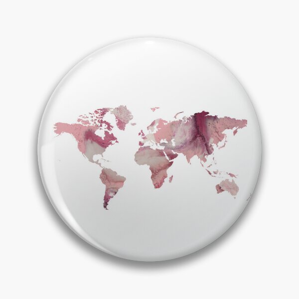 Item preview, World Map - Pink Marble designed and sold by Talia Faigen.