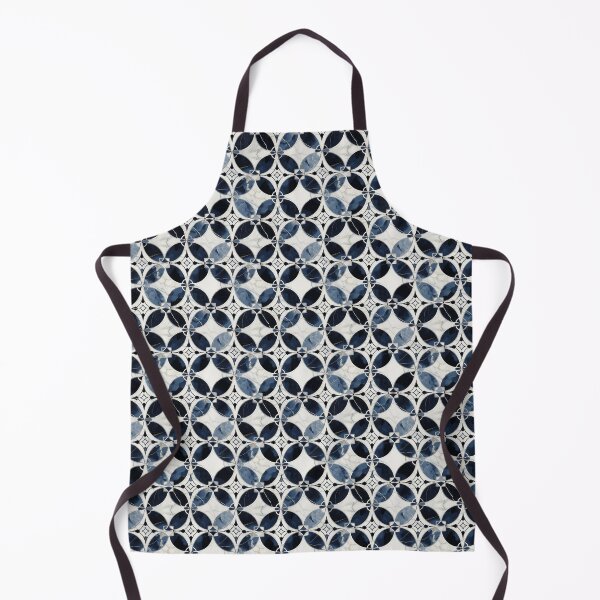 Item preview, Diamond Mosaic Tiles - Navy Blue and White Marble designed and sold by CatfishTree.