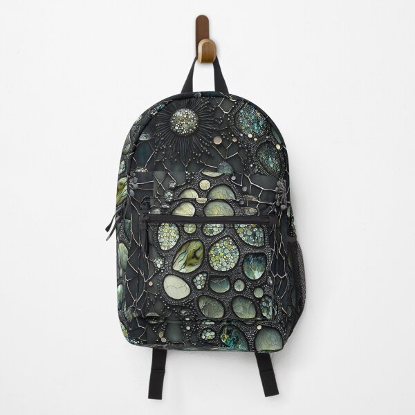 Item preview, Glittery Organic Gems | Ebony, Green, designed and sold by GemstoneandLeaf.