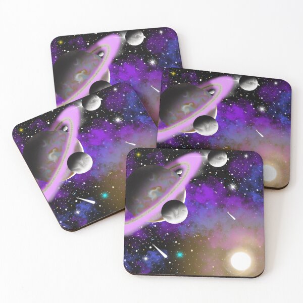 Item preview, Purple ringed planet and it’s 7 moons designed and sold by Big-Dave-4967.