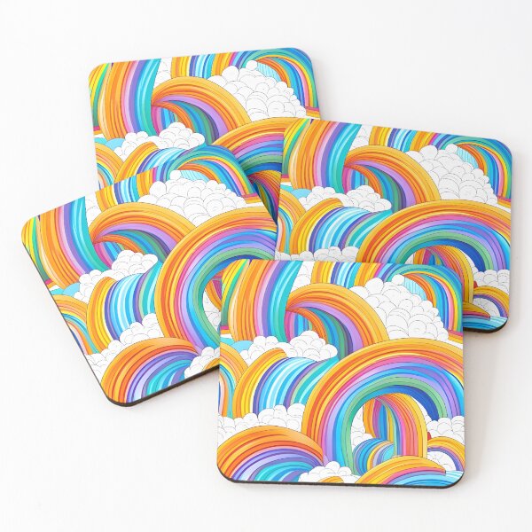 Item preview, Abstract Rainbow and Clouds Pattern designed and sold by WitchyWare.