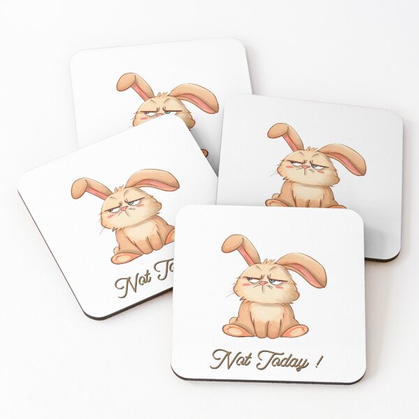 Item preview, Not today funny bunny, cute nope design designed and sold by SHSDesigns.