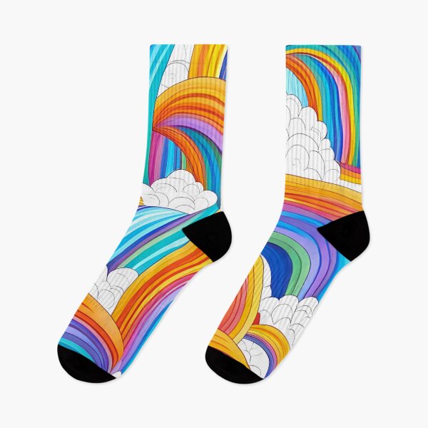 Item preview, Abstract Rainbow and Clouds Pattern designed and sold by WitchyWare.