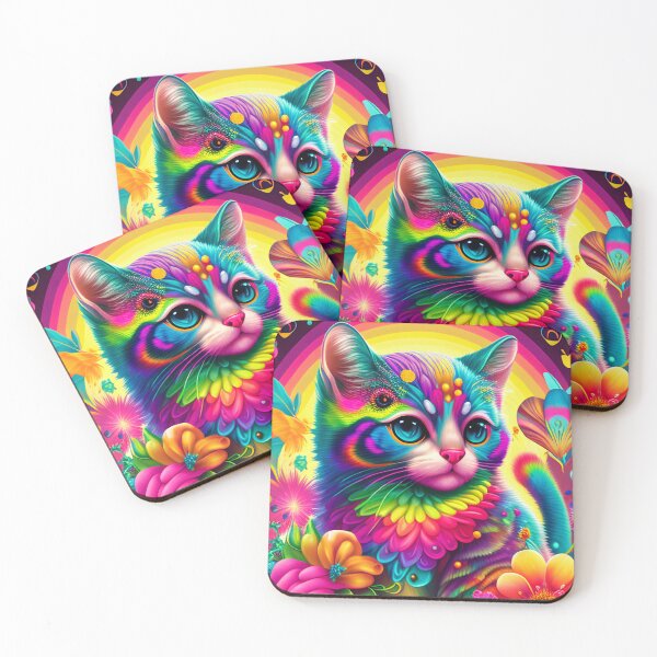 Item preview, colorful kitten designed and sold by AlmaBrillante.