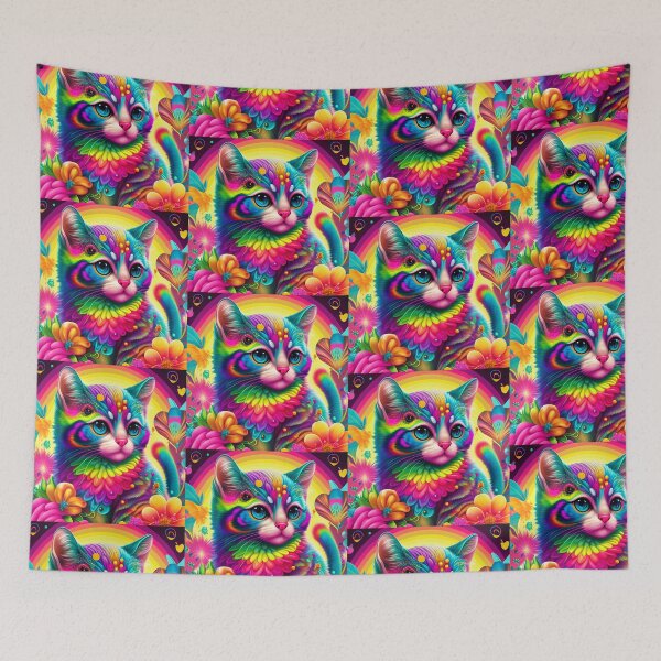 Item preview, colorful kitten designed and sold by AlmaBrillante.