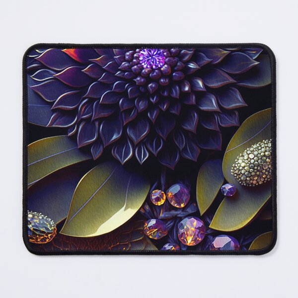 Item preview, Purple Glittery Gemstone flowers, designed and sold by GemstoneandLeaf.
