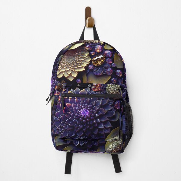 Item preview, Purple Glittery Gemstone flowers, designed and sold by GemstoneandLeaf.
