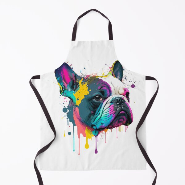 Item preview, French Bulldog splatter drippy paint vector designed and sold by mrrenken.