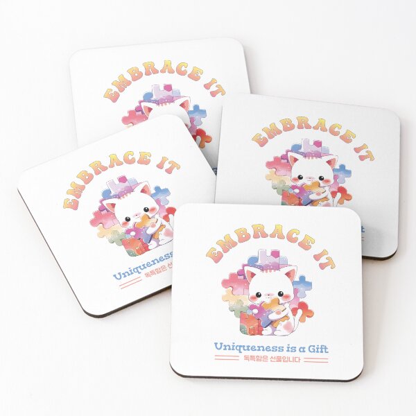 Item preview, Autism quotes with Korean hangul, Kawaii Autism awareness gifts for kids and autistic families designed and sold by koreandesign.