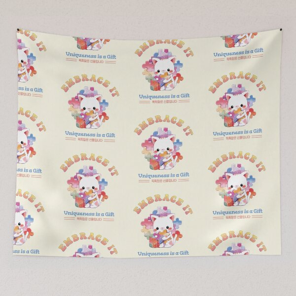 Item preview, Autism quotes with Korean hangul, Kawaii Autism awareness gifts for kids and autistic families designed and sold by koreandesign.