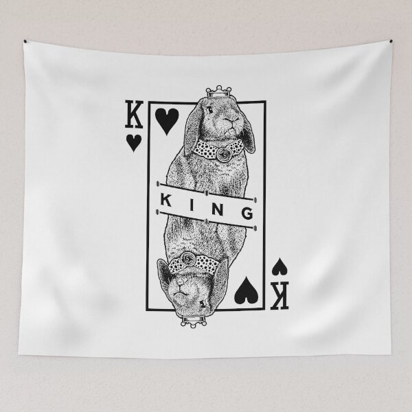 Item preview, French Lop Bunny Rabbit King Of Hearts Funny Pet Pop Art designed and sold by GrandeDuc.