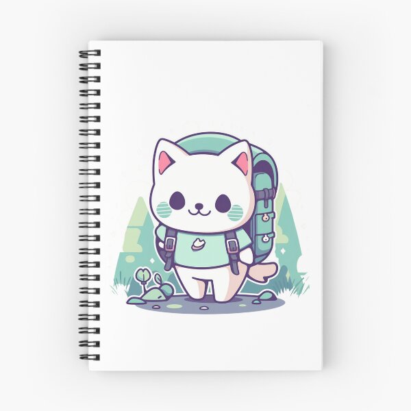 Item preview, "Trailblazing Whiskers - Enthusiastic Cat Hiking Sticker for Outdoor Enthusiasts" designed and sold by Cute Critters Stickers.