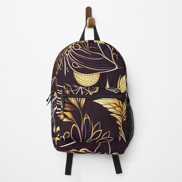 Item preview, Dark and Golden Abstract Leaf Nature Pattern designed and sold by WitchyWare.