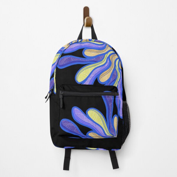 Item preview, Flowery Mandala design in blue, orange and yellow colors and white lines designed and sold by DaveDanchuk.