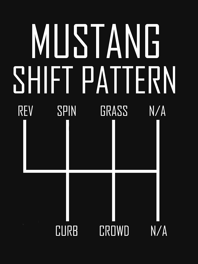 gear shift pattern t shirt