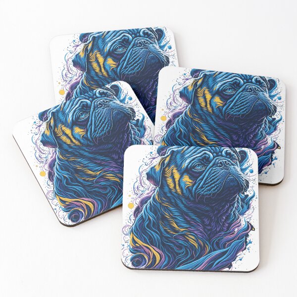Item preview, pug galaxy moon creative vector decal designed and sold by mrrenken.