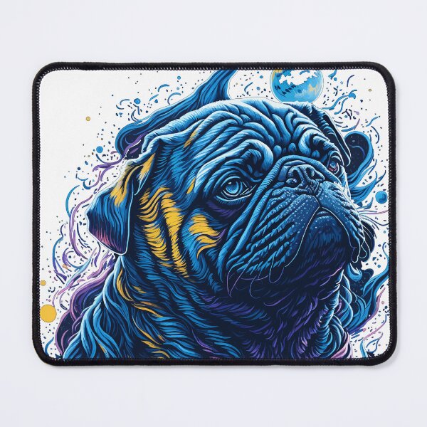 Item preview, pug galaxy moon creative vector decal designed and sold by mrrenken.