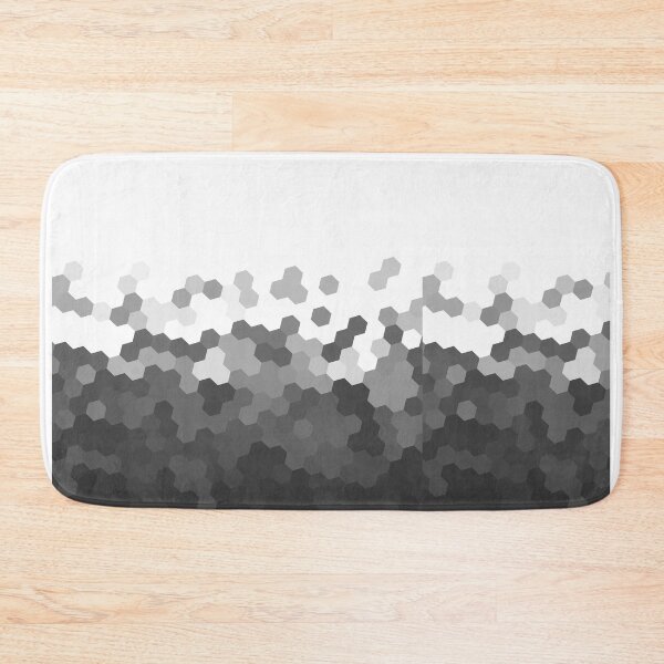 Item preview, black and white hexagonal mosaic pattern designed and sold by BlackandWhiteBW.