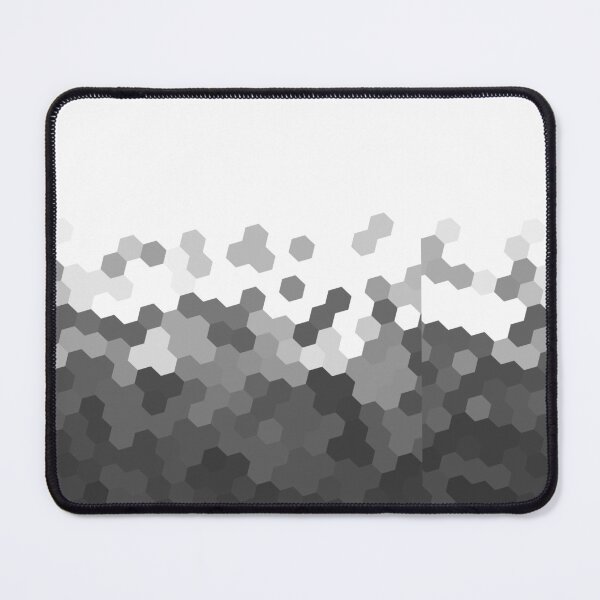 Item preview, black and white hexagonal mosaic pattern designed and sold by BlackandWhiteBW.