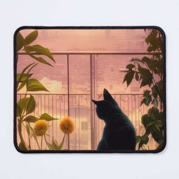 Item preview, Cute Miaw cat watching from the balcony : Cat Lover  designed and sold by MagnifiqueMind.