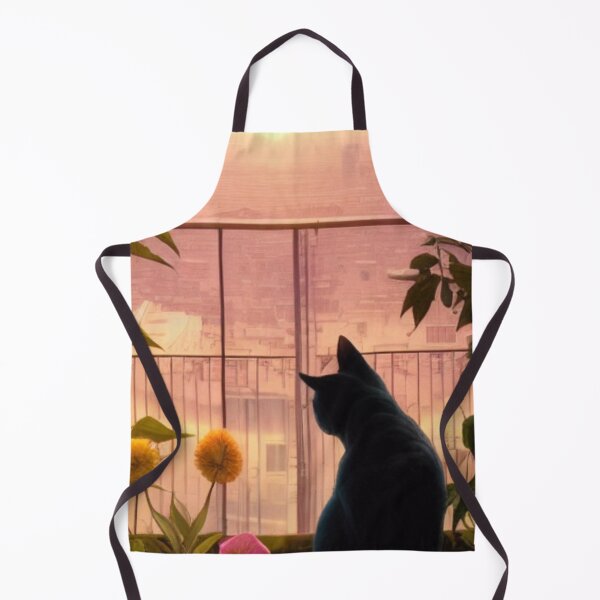 Item preview, Cute Miaw cat watching from the balcony : Cat Lover  designed and sold by MagnifiqueMind.