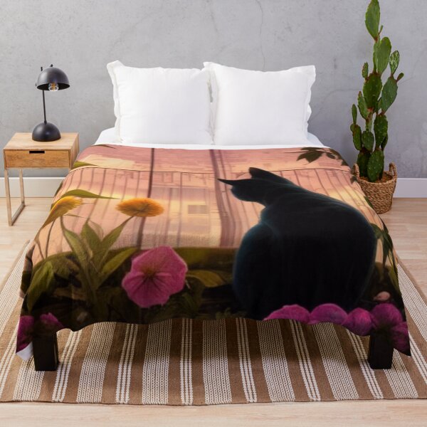 Item preview, Cute Miaw cat watching from the balcony : Cat Lover  designed and sold by MagnifiqueMind.