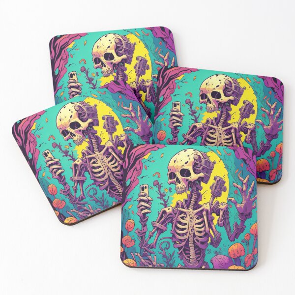Item preview, Funny skeleton clicking selfie designed and sold by shadowartsss.