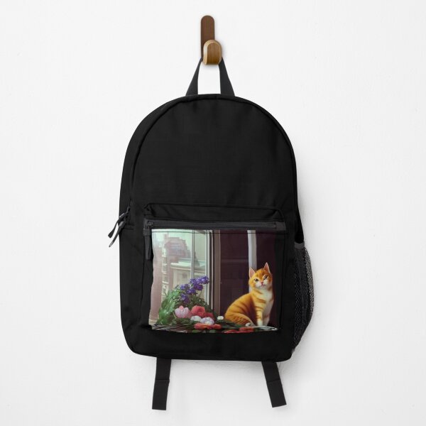 Item preview, Cute Miaw cat standing in the balcony : Cat Lover designed and sold by MagnifiqueMind.