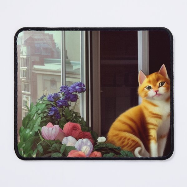 Item preview, Cute Miaw cat standing in the balcony : Cat Lover  designed and sold by MagnifiqueMind.