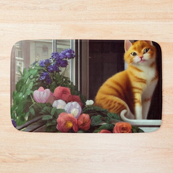 Item preview, Cute Miaw cat standing in the balcony : Cat Lover  designed and sold by MagnifiqueMind.