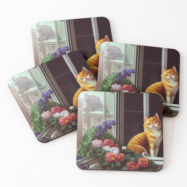 Item preview, Cute Miaw cat standing in the balcony : Cat Lover  designed and sold by MagnifiqueMind.