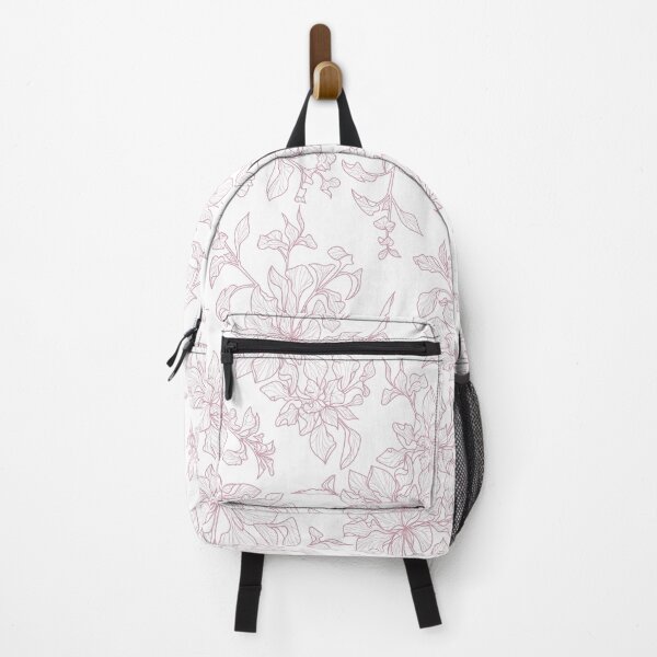 Item preview, Beautiful pink outlined leaves seamless repeating pattern designed and sold by ayeshaart9286.