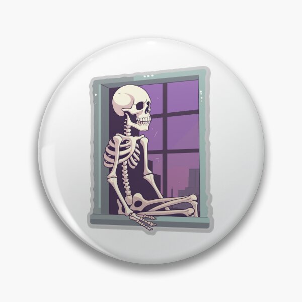 Item preview, Skeleton Patiently Awaits at Window designed and sold by Artwyz.