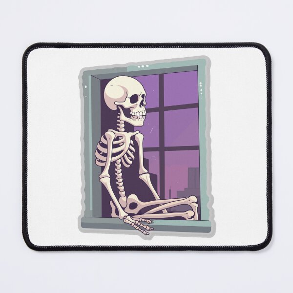 Item preview, Skeleton Patiently Awaits at Window designed and sold by Artwyz.