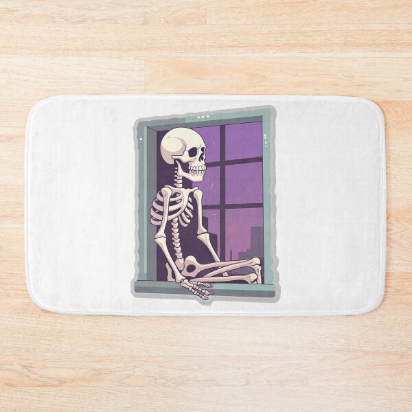 Item preview, Skeleton Patiently Awaits at Window designed and sold by Artwyz.