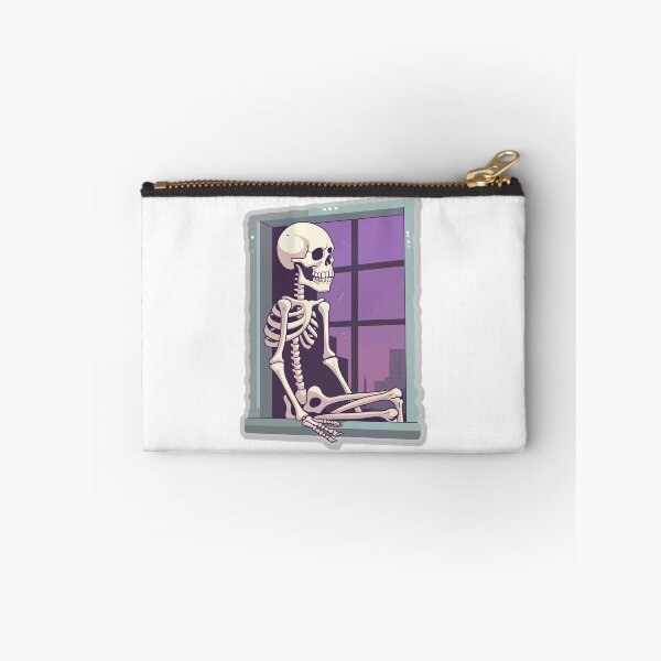 Item preview, Skeleton Patiently Awaits at Window designed and sold by Artwyz.