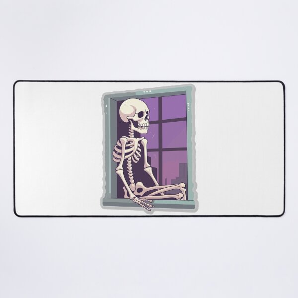 Item preview, Skeleton Patiently Awaits at Window designed and sold by Artwyz.