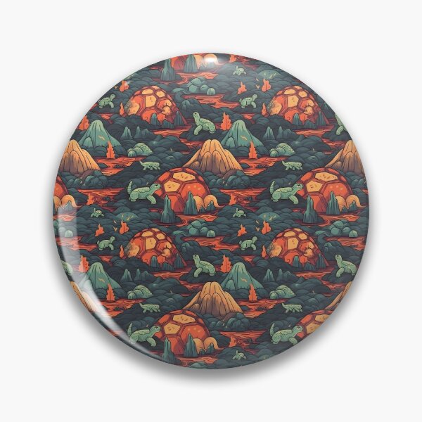 Item preview, Volcanic Land of Turtles Pattern designed and sold by PatternBestFan.