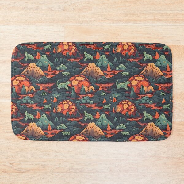 Item preview, Volcanic Land of Turtles Pattern designed and sold by PatternBestFan.