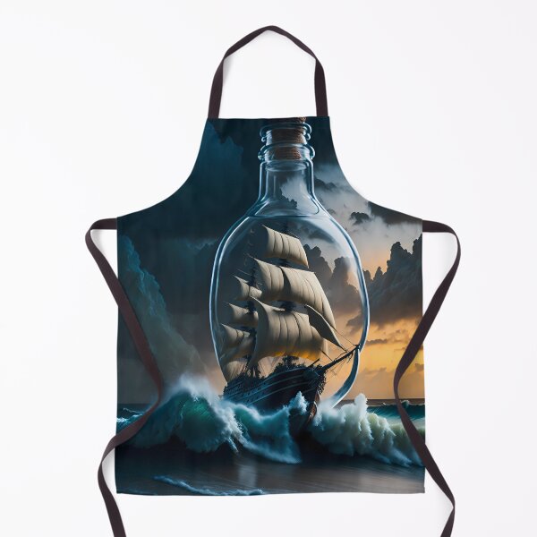 Item preview, SHIP IN OCEAN STORM INSIDE A GLASS BOTTLE designed and sold by basitcv.