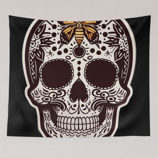 Item preview, Moth Skull Calaveras Day of the Dead Butterfly Skull designed and sold by McCallnWaldo.